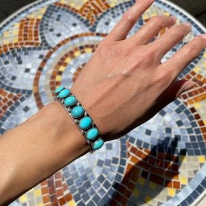 Sterling silver bracelet with stones